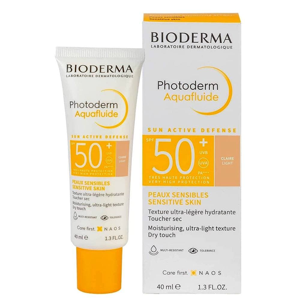 کرم ضد آفتاب ضد چروک رنگی بایودرما فتودرم مدل Aqua Fluid حجم 40 میل