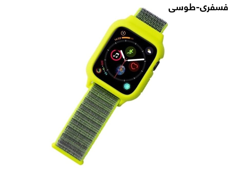 بند سیلیکونی اپل واچ سری 3/4/5 سایز 38/40 میلی متر پورودو Porodo iGuard Apple Watch 3/4/5 38/40mm Strap + ShockProof Case — تصویر ۳
