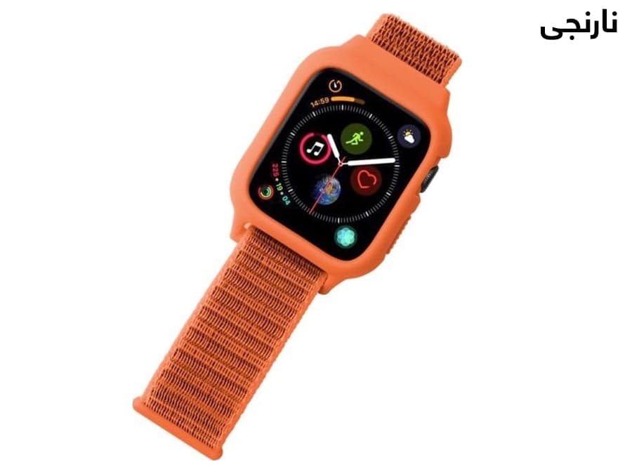 بند سیلیکونی اپل واچ سری 3/4/5 سایز 38/40 میلی متر پورودو Porodo iGuard Apple Watch 3/4/5 38/40mm Strap + ShockProof Case — تصویر ۵