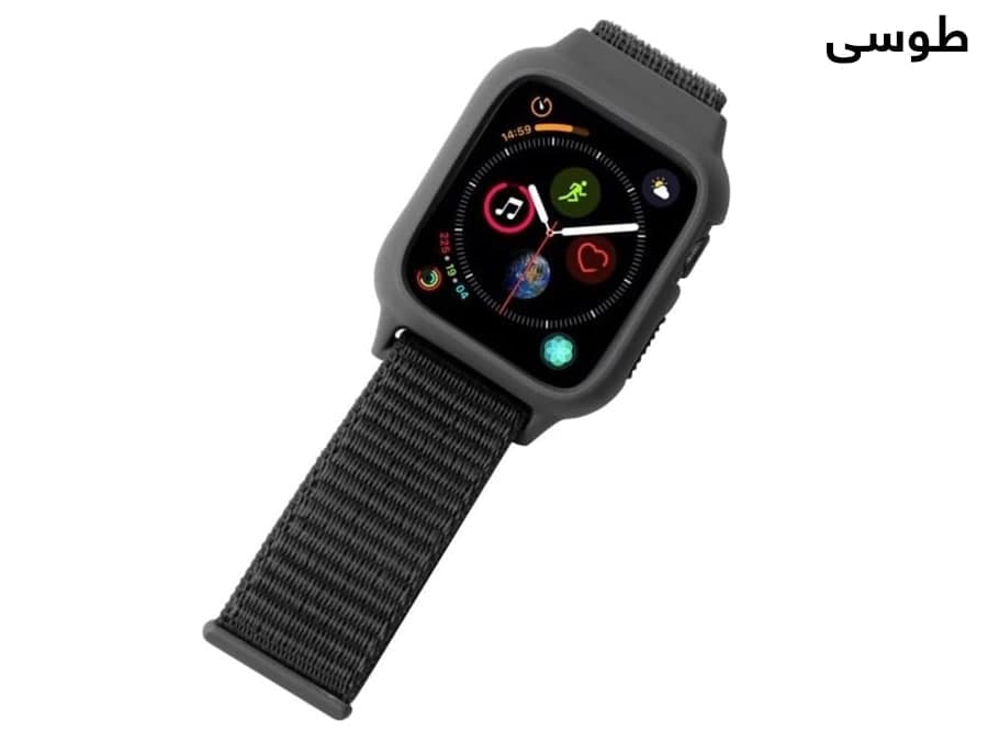 بند سیلیکونی اپل واچ سری 3/4/5 سایز 38/40 میلی متر پورودو Porodo iGuard Apple Watch 3/4/5 38/40mm Strap + ShockProof Case — تصویر ۶