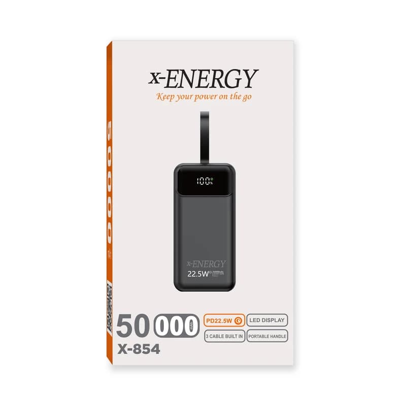 پاوربانک ایکس انرژی X-ENERGY X-854 ظرفیت 50000 میلی آمپر (گارانتی شرکتی) — تصویر ۳