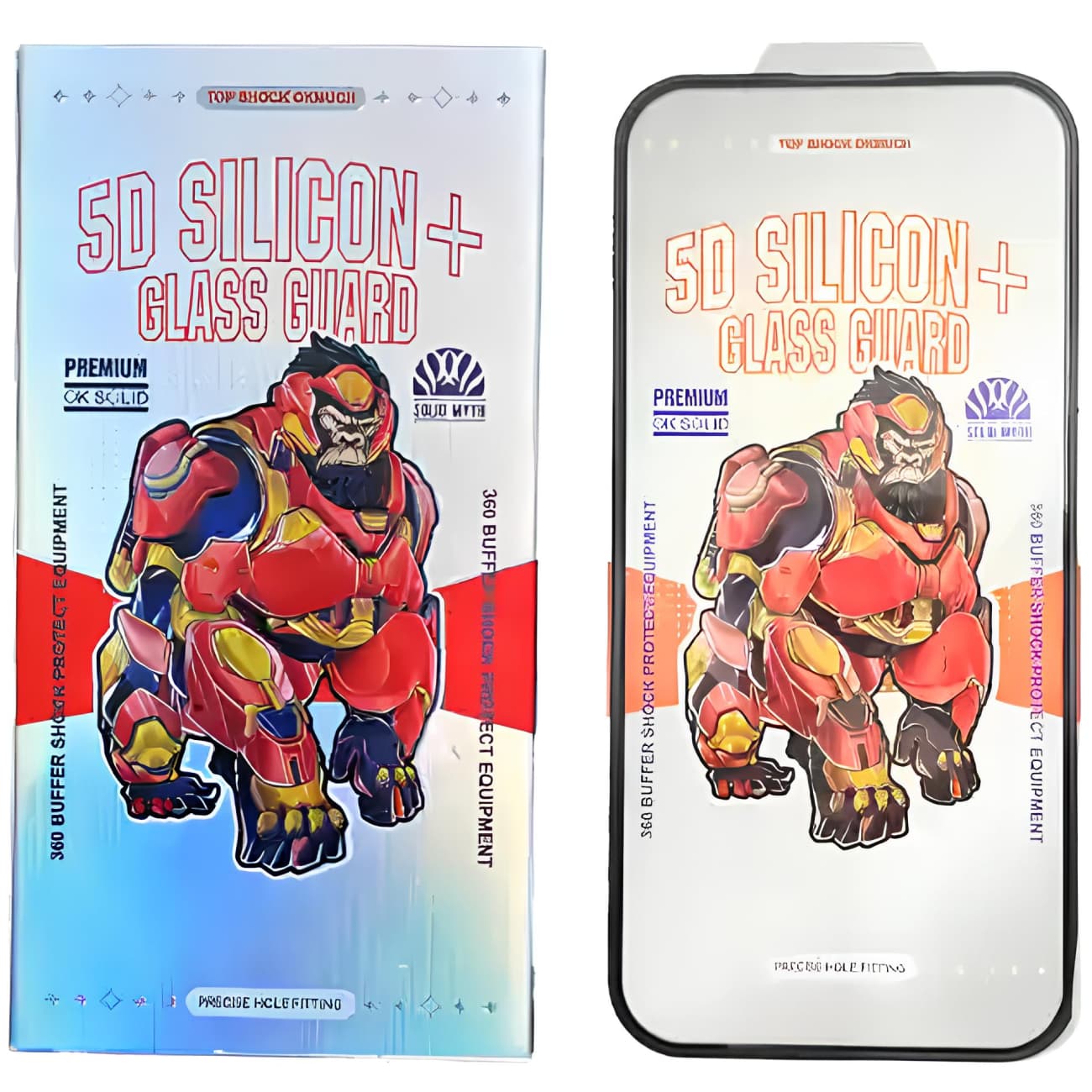 گلس آیفون 17 پروکس موکوسون Mocoson مدل 5D Silicon Plus ایربگ دار