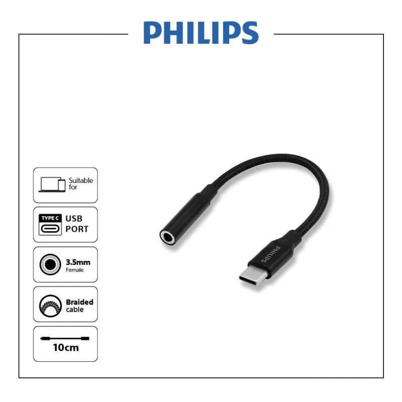 تبدیل تایپ سی به صدا فیلیپس Tipe-C to AUX PHILIPS SWA3010 (گارانتی واسل)