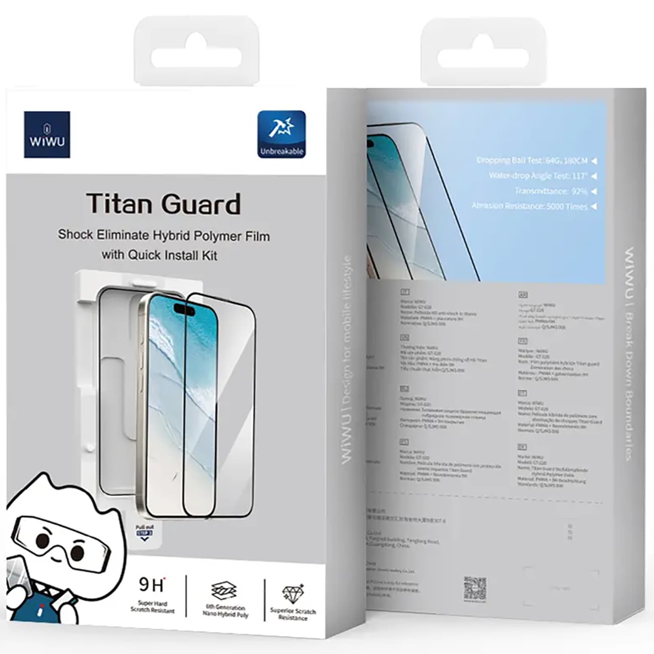 گلس گوشی آیفون 17 پرومکس ویوو Wiwu Titan GT- 020 همراه با کیت نصب — تصویر ۲