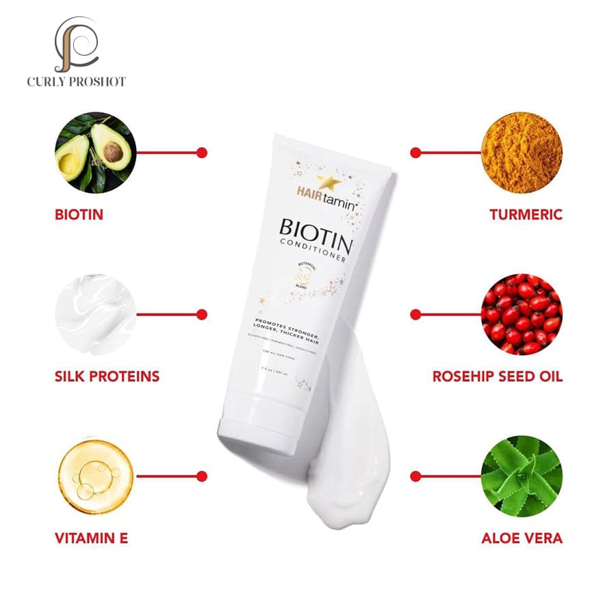 نرم کننده بیوتین ضد ریزش و افزایش رشد مو هیرتامین HAIRtamin Biotin Conditioner — تصویر ۴