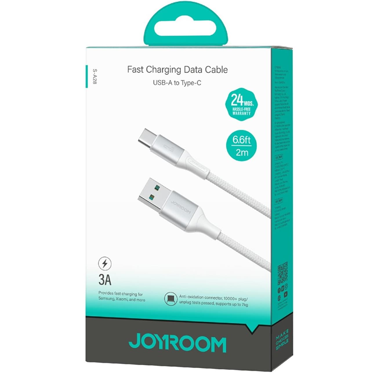 کابل تایپ سی 3 آمپر جویروم Joyroom مدل S-A28 یک متری — تصویر ۸