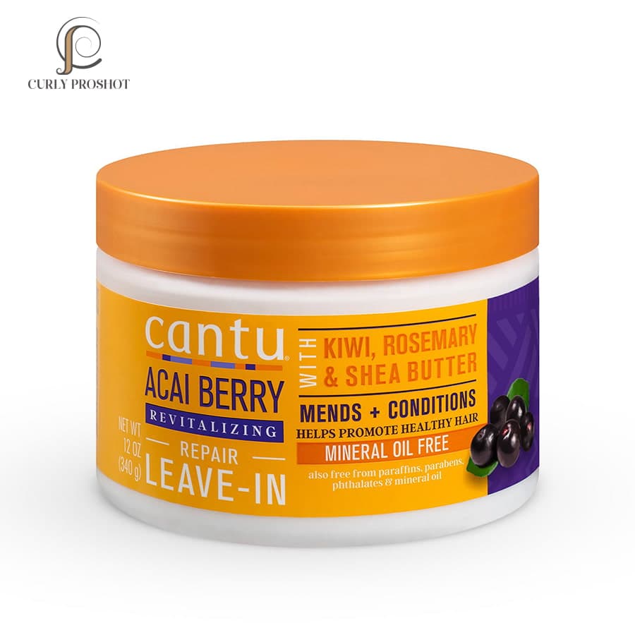 نرم کننده و آبرسان بعد از حمام توت آکای کنتو Cantu Acai Berry Leave-In Revitalizing Repair Cream