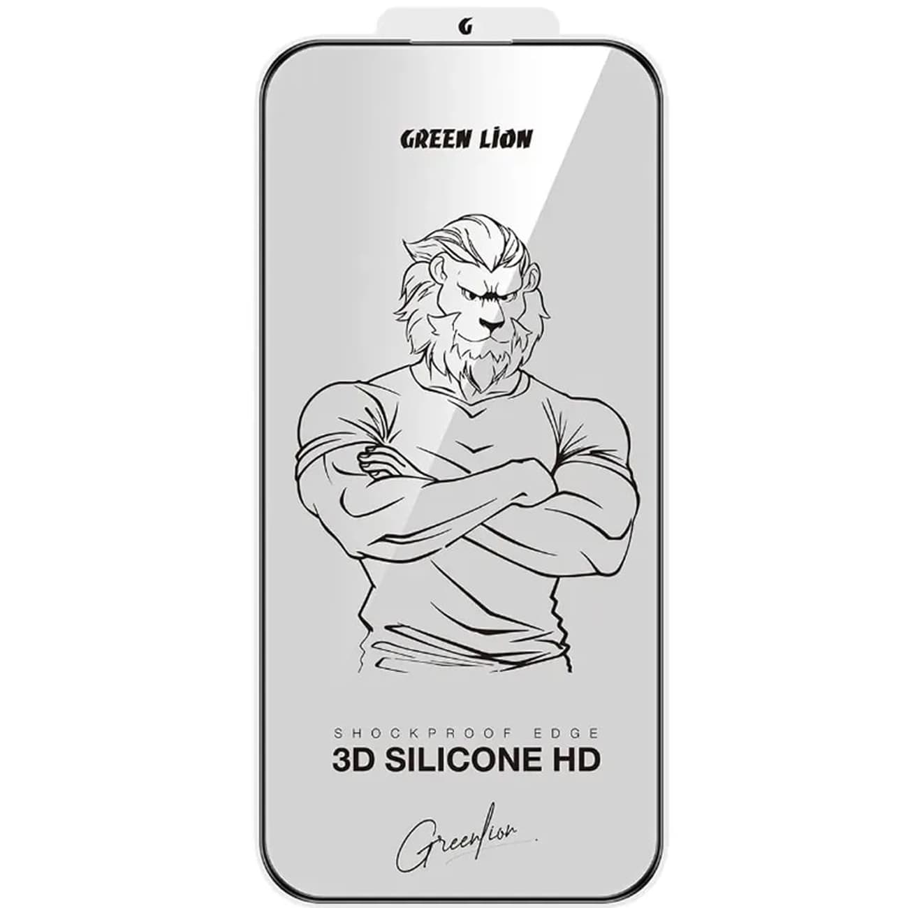 گلس آیفون 17 پرومکس گرینلاین Green Lion GN3DSIL17PMCL سه بعدی — تصویر ۶