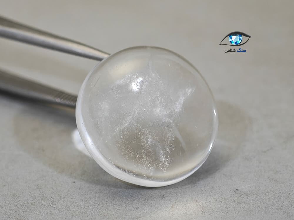نگین کوارتز بی رنگ شفاف طبیعی 5.6 گرم — تصویر ۳