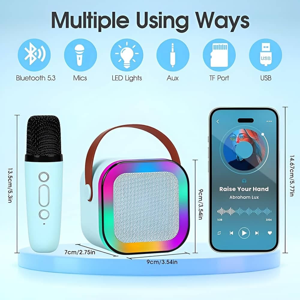 اسپیکر بلوتوثی Karaoke K12 RGB همراه با میکروفن — تصویر ۶