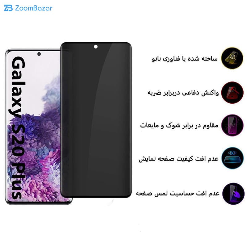 گلس پرایوسی بوف مدل Spr-03 مناسب برای گوشی موبایل سامسونگ Galaxy S20 plus — تصویر ۴