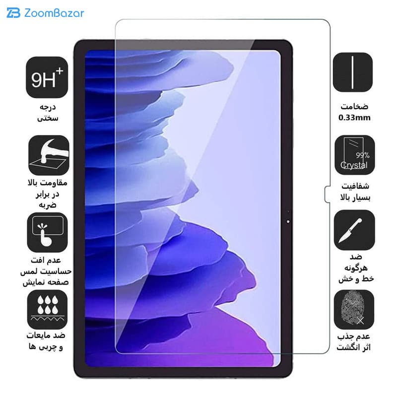گلس بوف مدل 5D مناسب برای تبلت سامسونگ Galaxy Tab A7 2020 / T505 — تصویر ۶