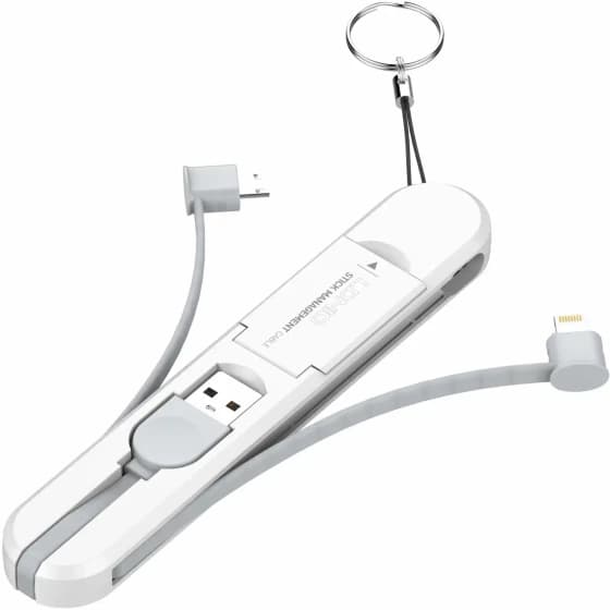 کابل تبدیل USB به USB-C/MicroUSB/لایتنینگ الدینیو مدل LC-130 — تصویر ۲
