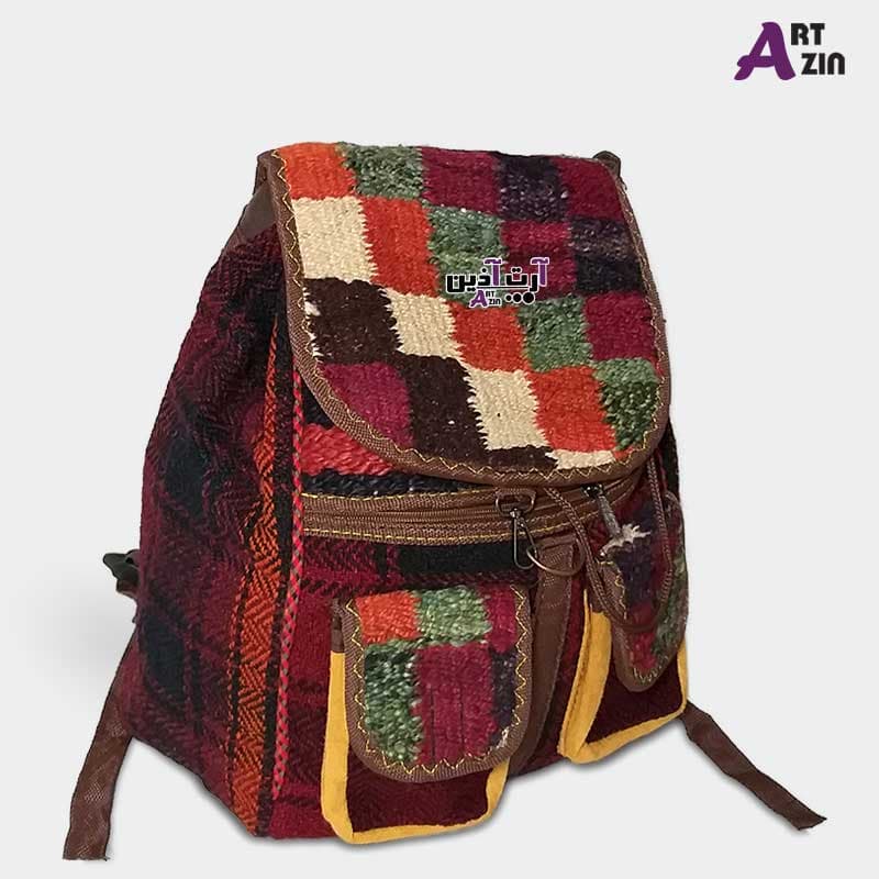 کوله مدرسه سنتی دخترانه شیک – کوله پشتی گلیمی جاجیمی – کد : 8 – 516