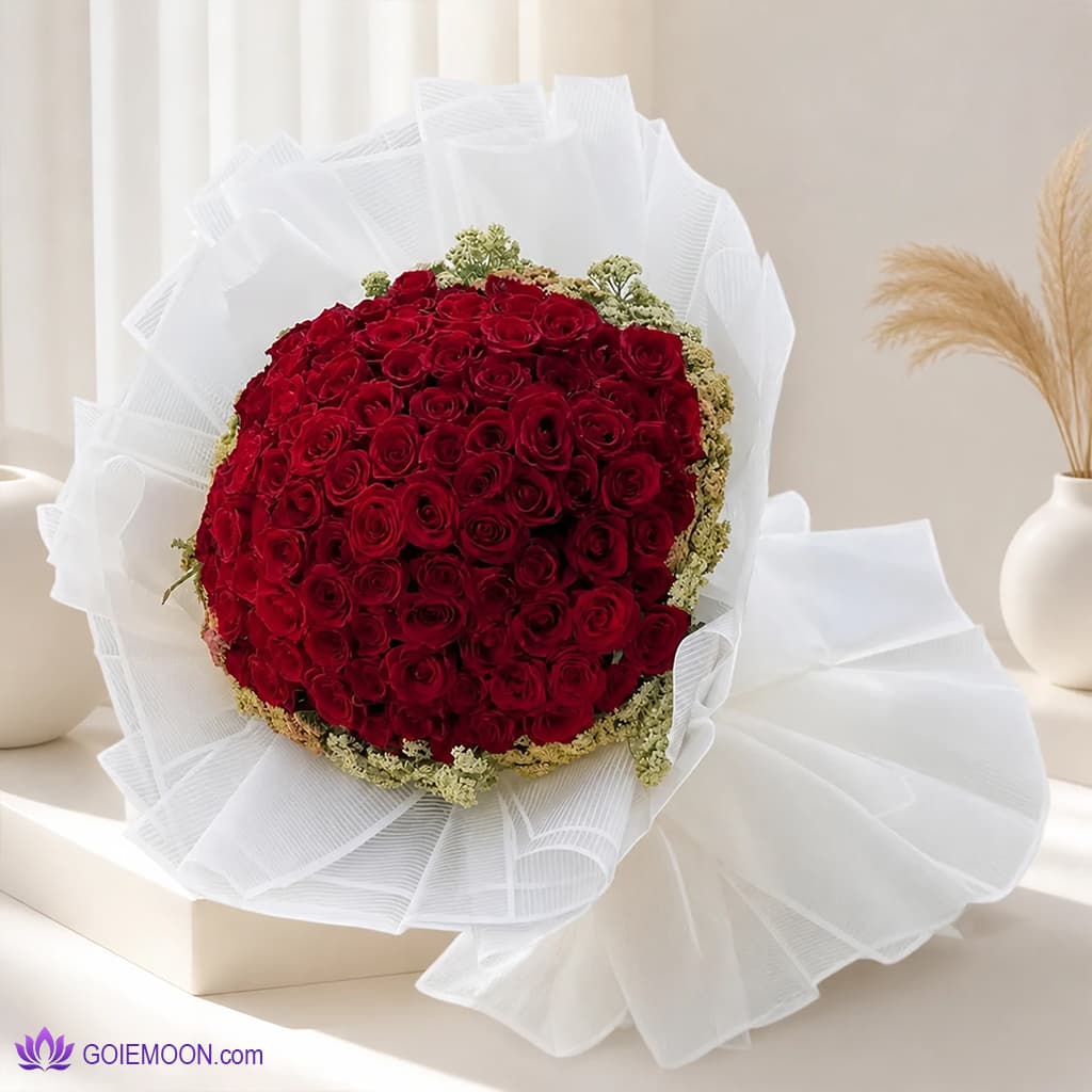 دسته گل رزی