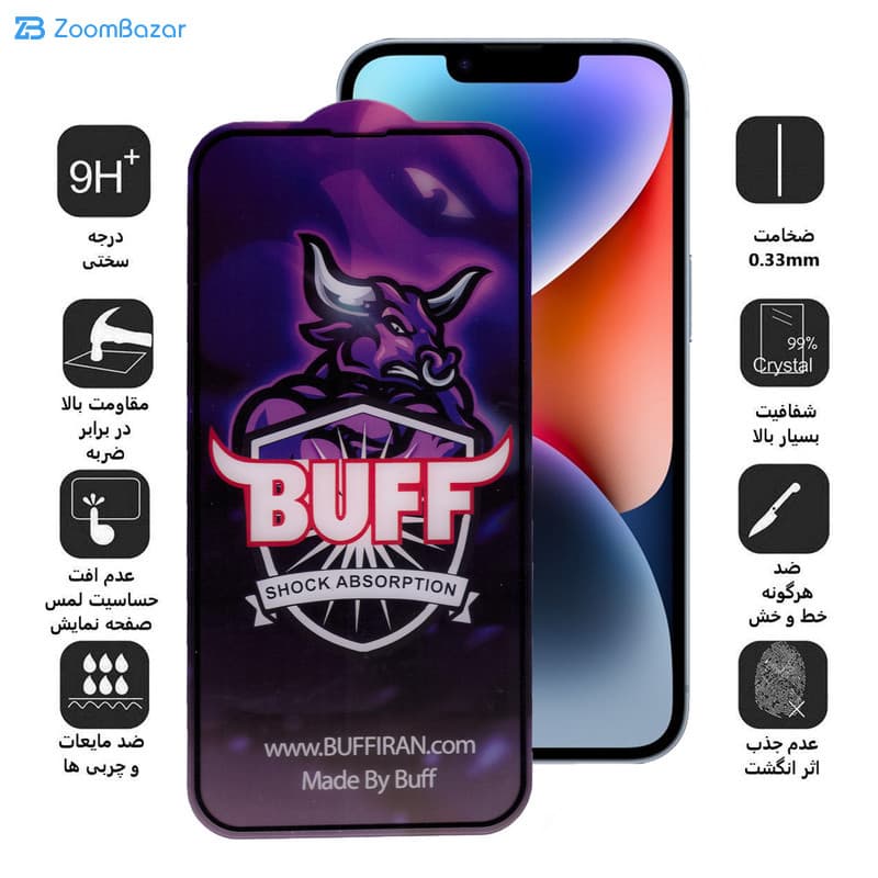 گلس بوف مدل 5D Buffer-G مناسب برای گوشی موبایل اپل Iphone 14 Plus — تصویر ۵
