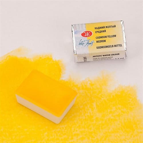 قرص آبرنگ سنت پترزبورگ تک رنگ 201 Cadmium Yellow Medium — تصویر ۲