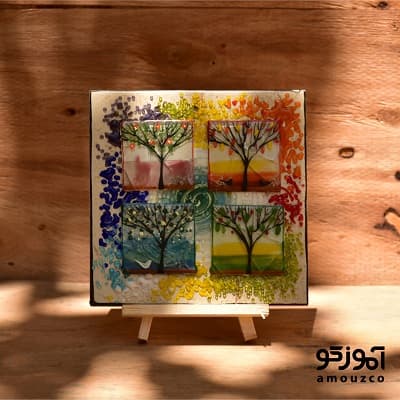 قاب+سه پایه رنگینه 15×15 (کد 06)