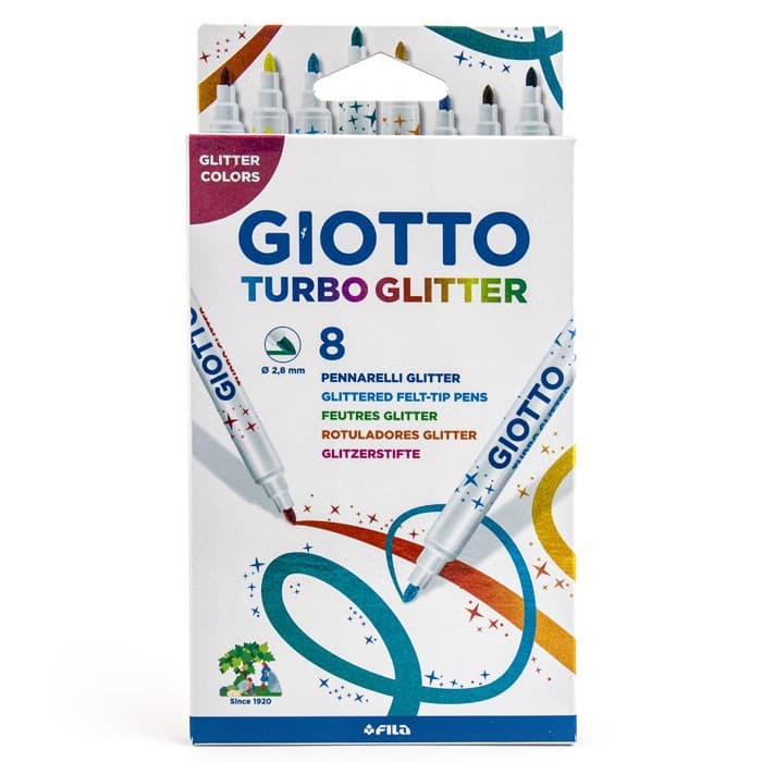 ماژیک اکلیلی 8 رنگ جیوتو توربو گلیتر – Giotto Turbo Glitter