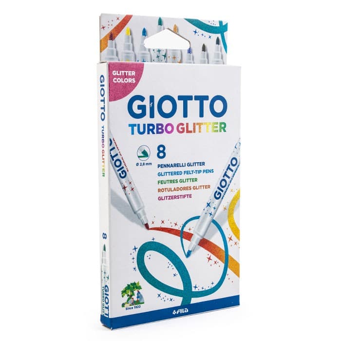 ماژیک اکلیلی 8 رنگ جیوتو توربو گلیتر – Giotto Turbo Glitter — تصویر ۳