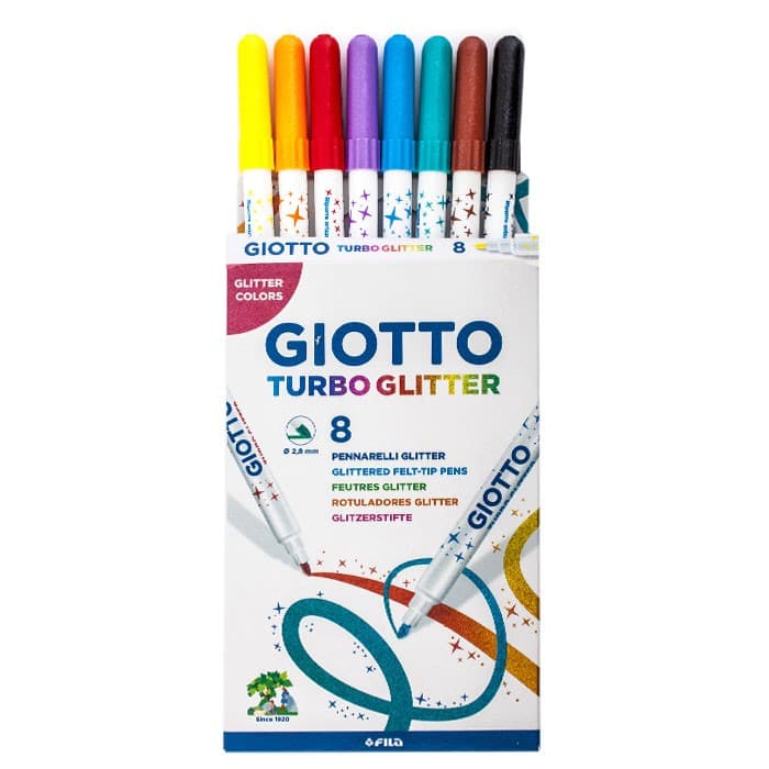 ماژیک اکلیلی 8 رنگ جیوتو توربو گلیتر – Giotto Turbo Glitter — تصویر ۲