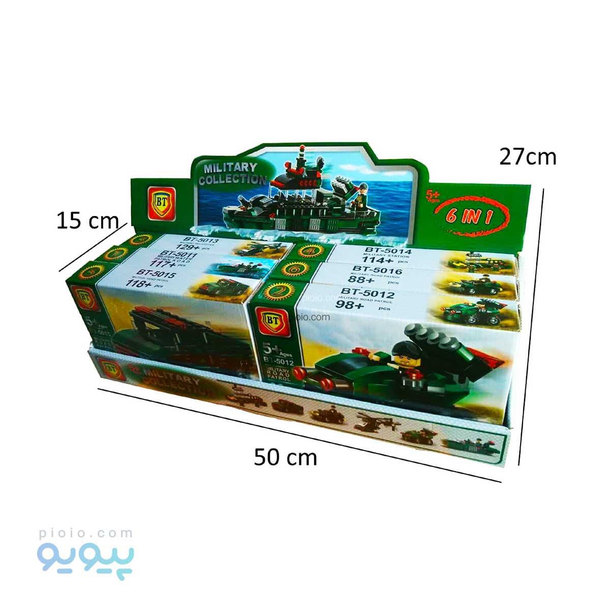 پک لگو ناو جنگی 6 طرح متفاوت برند BT آیتم 16-5011 تک و عمده — تصویر ۲