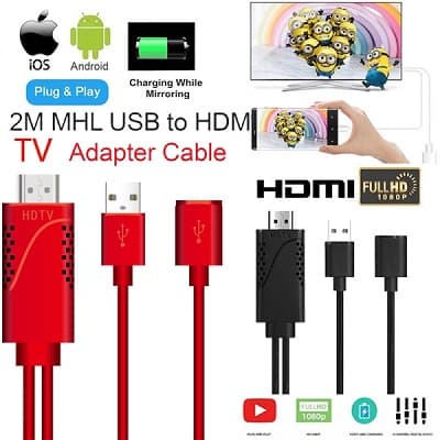 کابل اتصال گوشی به تلویزیون مدل PLUG AND PLAY – مخصوص آیفون — تصویر ۲