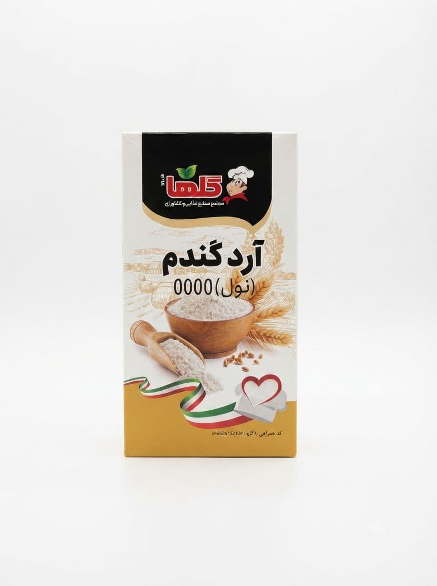آرد سفید گندم (نول ) 0000 500 گرمی گلها کد 613