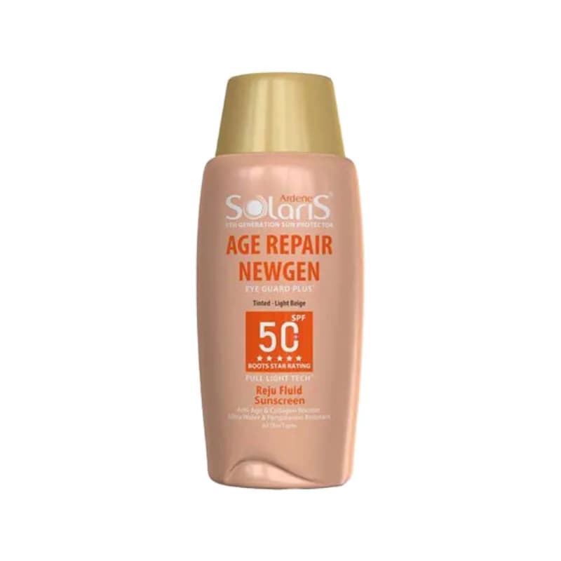 فلوئید ضد آفتاب رنگی SPF50 آردن سولاریس مدل چروک سطحی