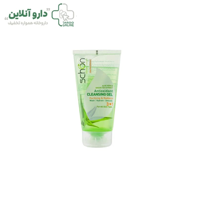 ژل شستشوی صورت آنتی اکسیدان شون حاوی عصاره چای سبز و آلوئه ورا حجم 150 میلی لیتر