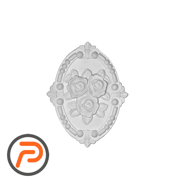 گل تزیینی طرح منبت pvc کد 1069 — تصویر ۳