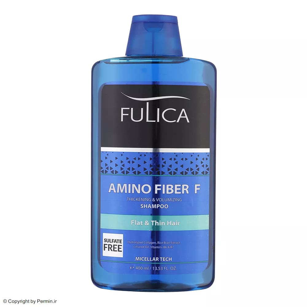 شامپو تقویت‌کننده مو فری سولفات Amino Fiber فولیکا حجم 400 میلی‌لیتر — تصویر ۴