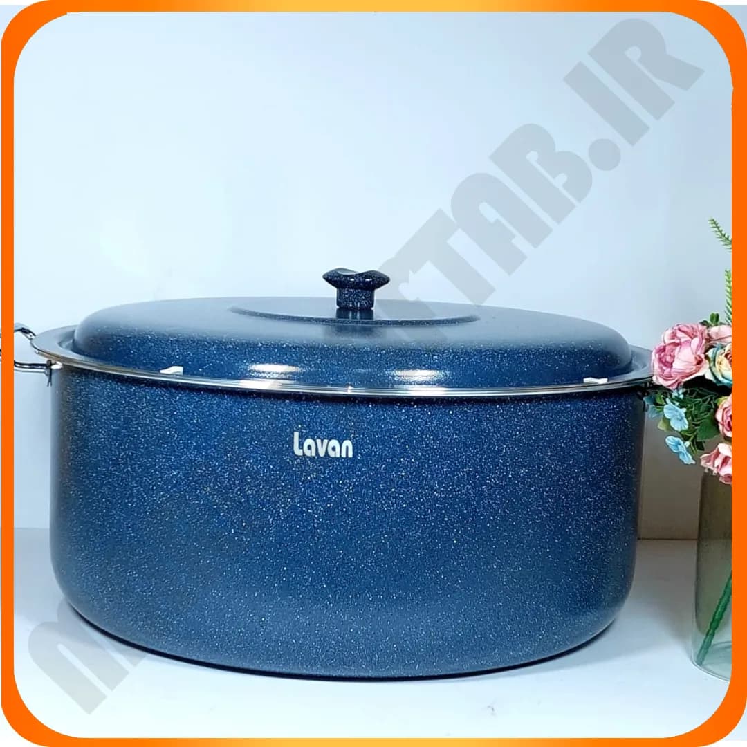 قابلمه سایز 52 تیتان طوسی درب فلزی لاوان