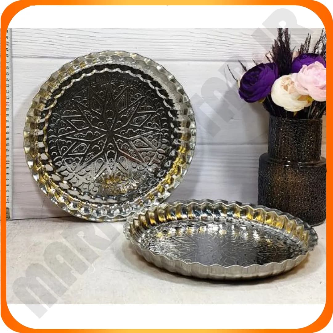سینی استیل 35 زمرد شهرزاد