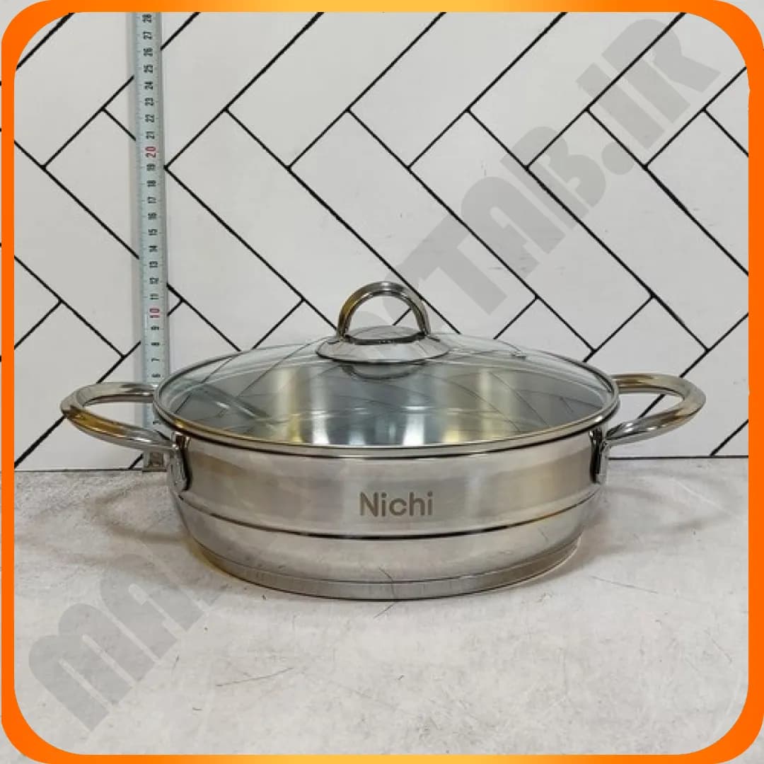 NP-24 تابه 24دودسته درب پیرکس استیل نیچی — تصویر ۲
