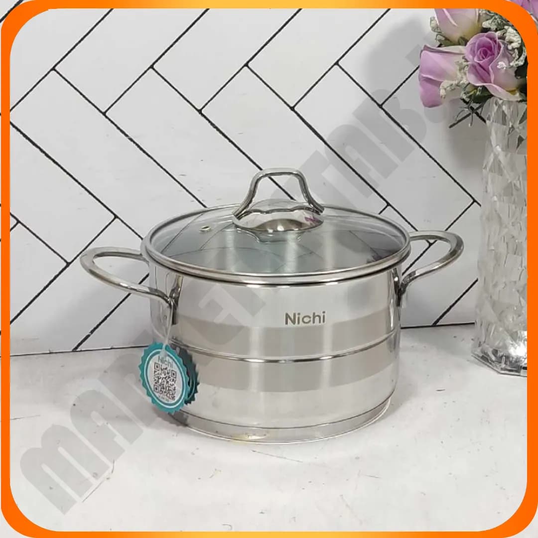 NC-18 قابلمه 18 استیل درب پیرکس نیچی