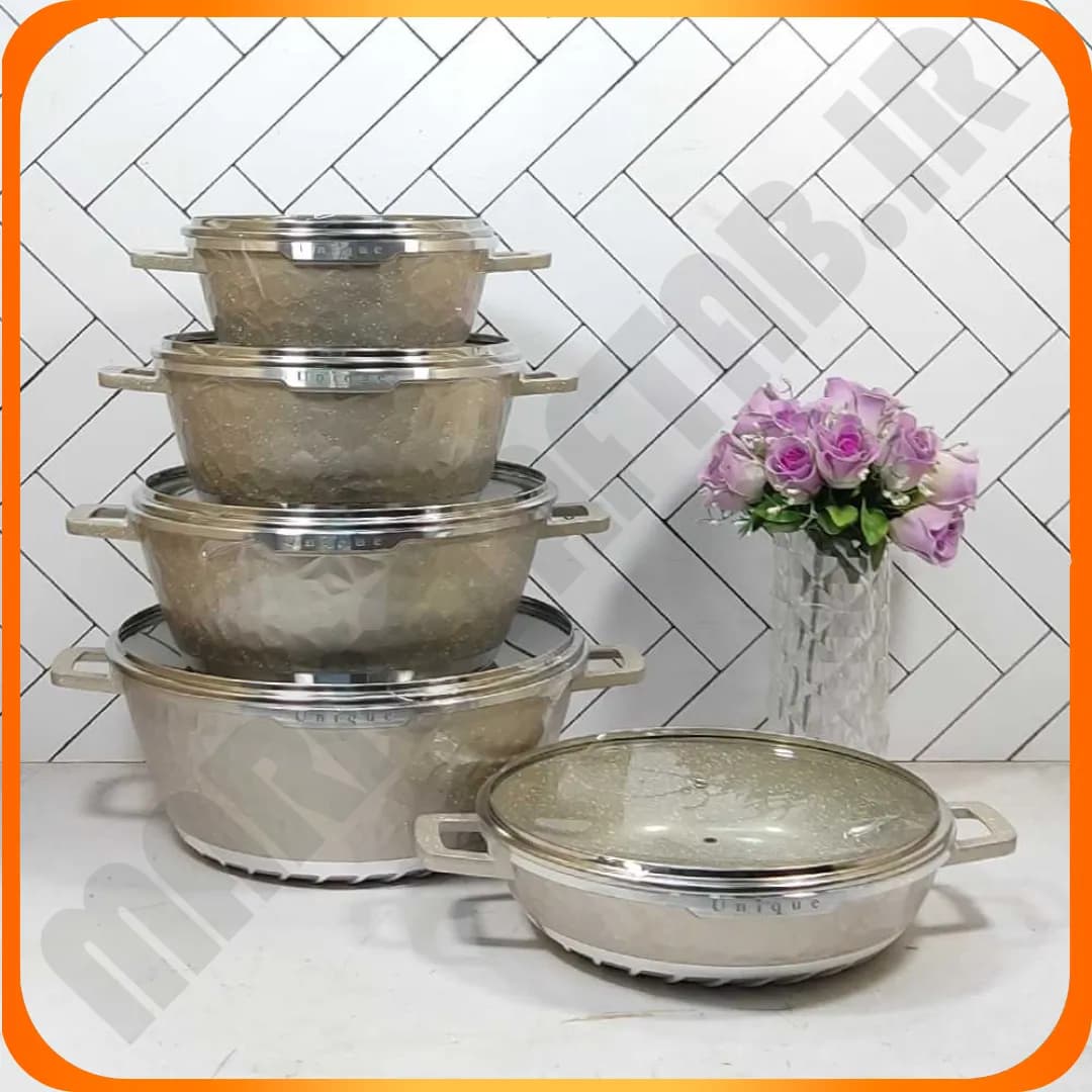 سرویس قابلمه 10 پارچه شامپاینی 553-2 یونیک