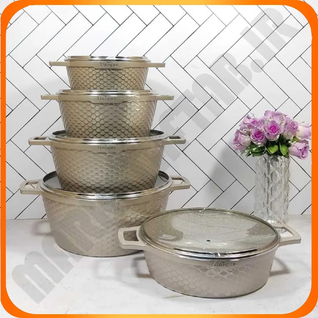 سرویس قابلمه 10 پارچه شامپاینی 553-3 یونیک