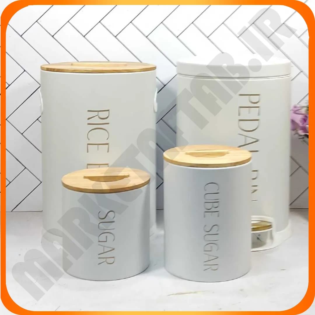 سرویس کاردینال 4 پارچه 40214017 استوانه سفید مات سام ست