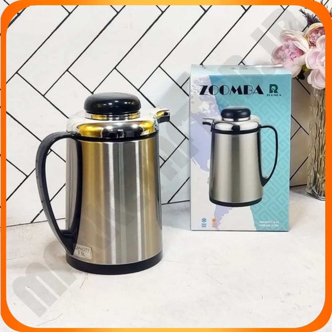 فلاکس نیم لیتری شیشه صورتی S1700 زومبا
