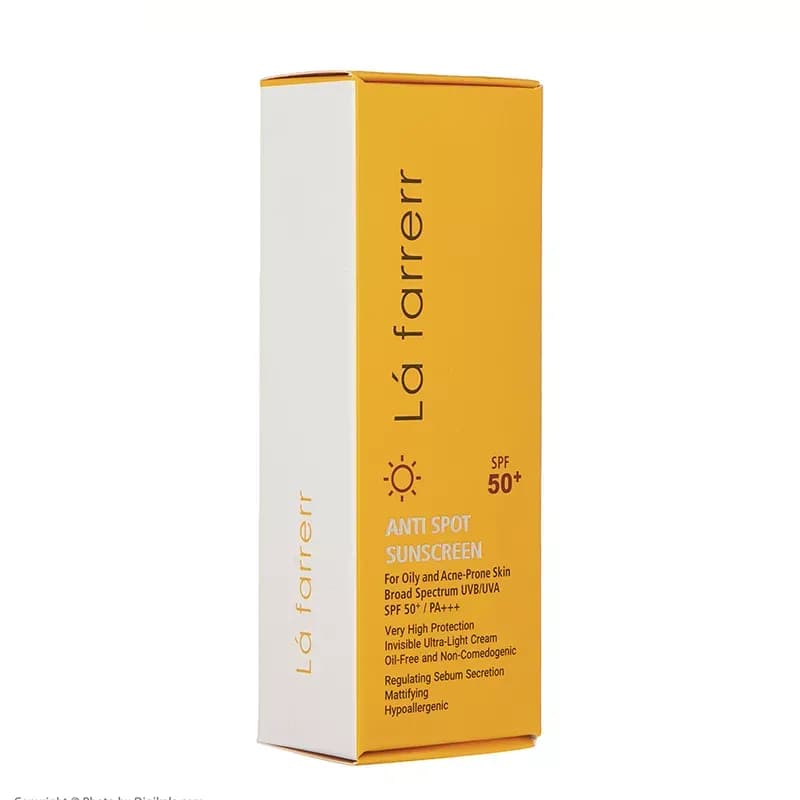 کرم ضدآفتاب و ضد لک بی‌رنگ لافارر SPF50 مناسب پوست چرب و مستعد آکنه حجم 40 میلی‌لیتر — تصویر ۲