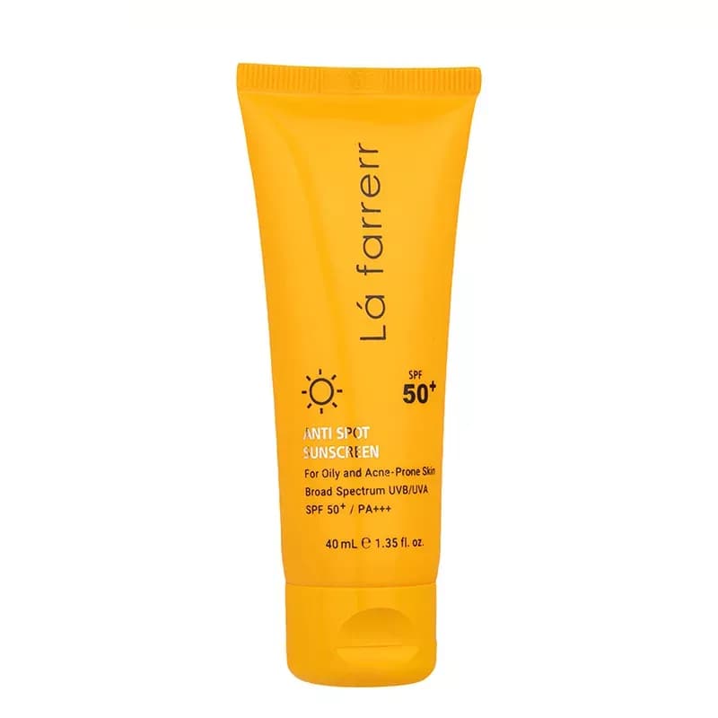 کرم ضدآفتاب و ضد لک بی‌رنگ لافارر SPF50 مناسب پوست چرب و مستعد آکنه حجم 40 میلی‌لیتر