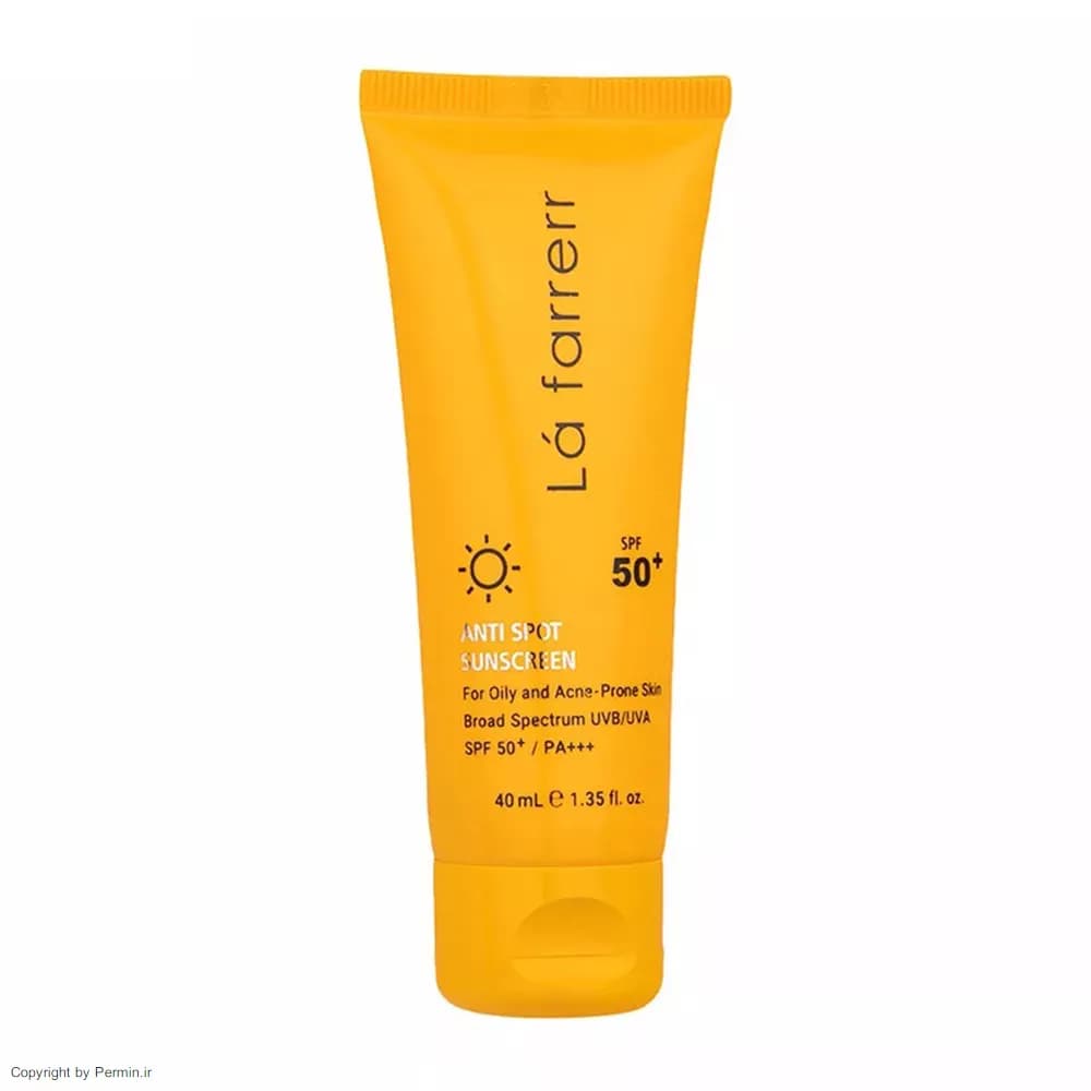 کرم ضدآفتاب و ضد لک بی‌رنگ لافارر SPF50 مناسب پوست چرب و مستعد آکنه حجم 40 میلی‌لیتر — تصویر ۶