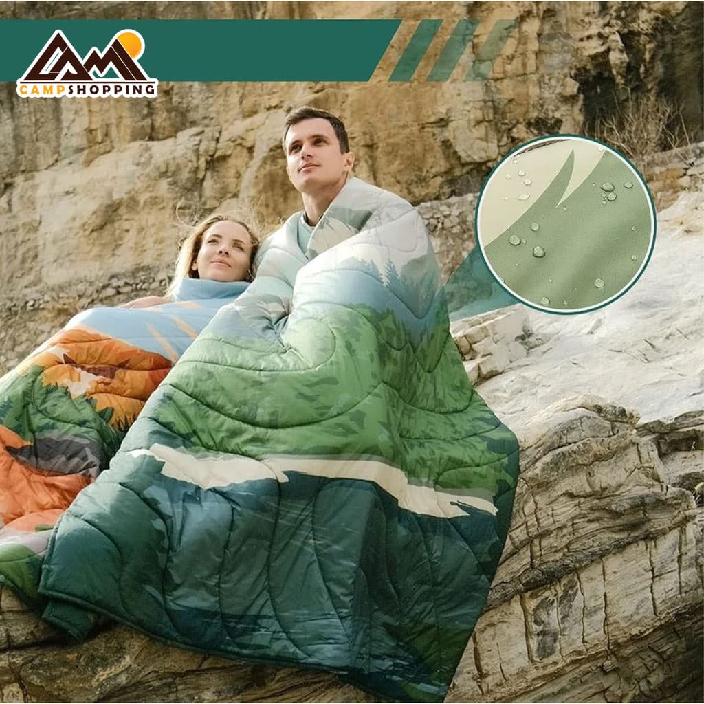 پتو سه کاره کینگ کمپ مدل PUFFY BLANKET کد KS2412 — تصویر ۴