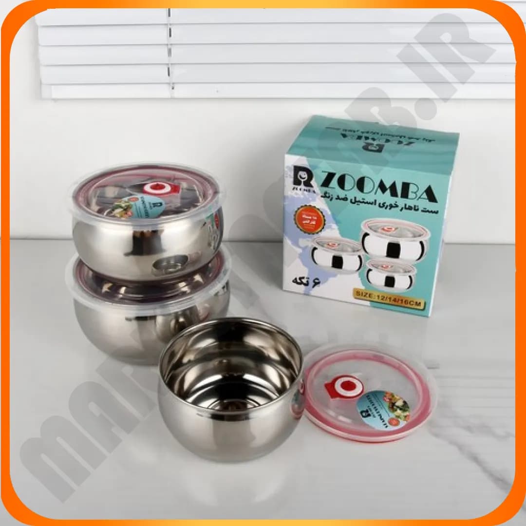 سرویس ناهارخوری 6 پارچه استیل خمره ای ضدزنگ B0215 زومبا