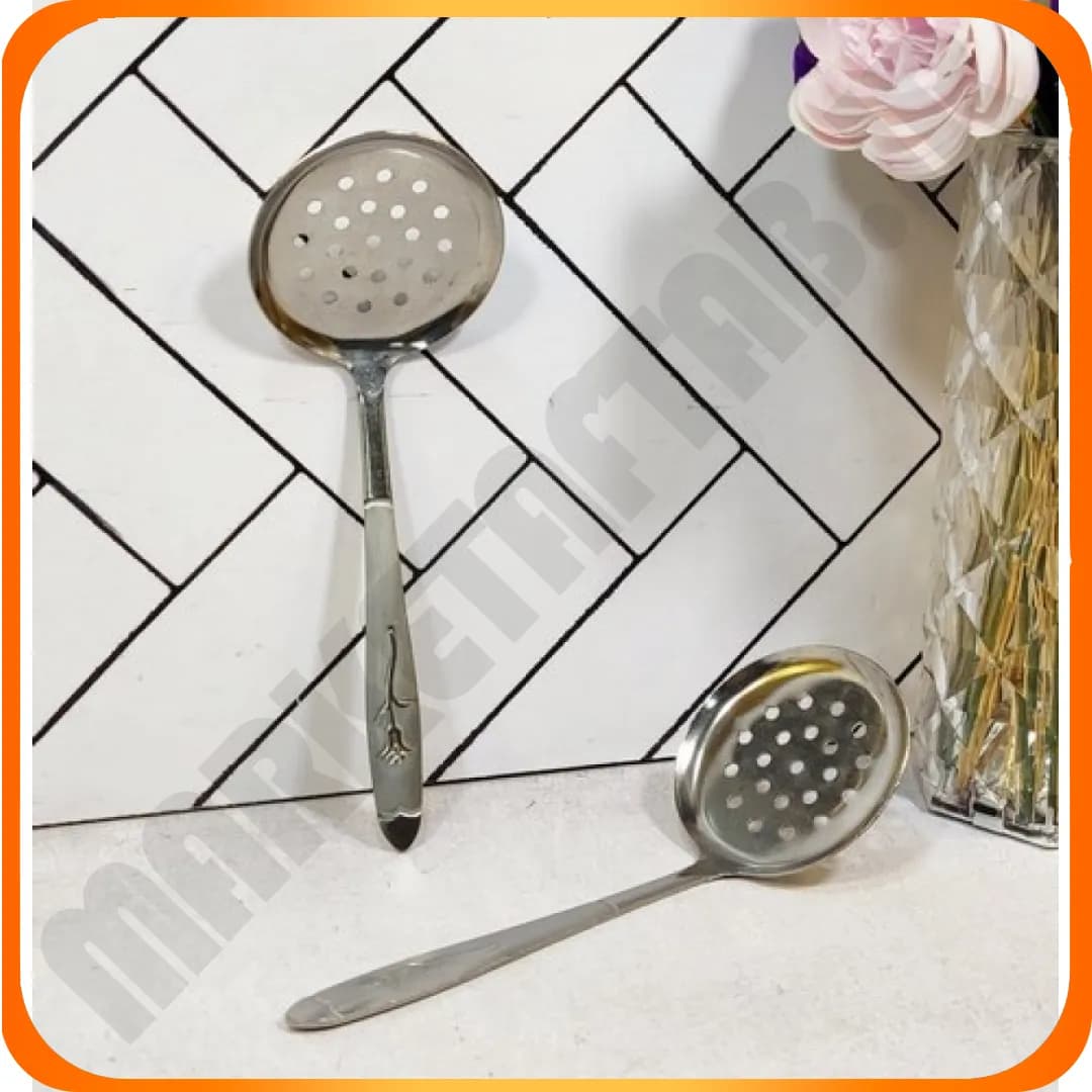 کفگیر گرد کوچک سوراخ دار استیل میخک زومبا — تصویر ۲