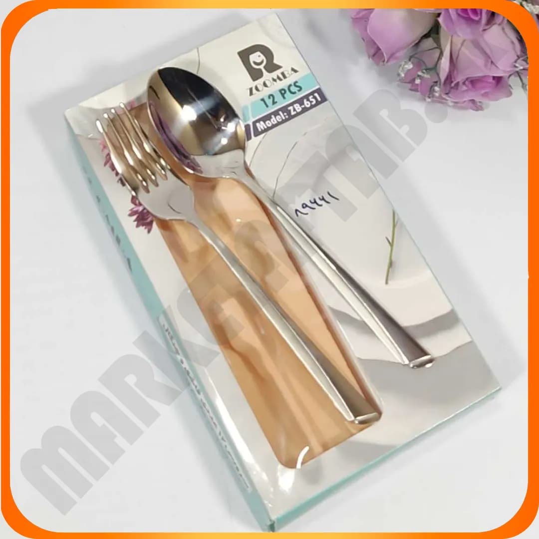 سرویس قاشق و چنگال ZB-651-B طرح 132 زومبا