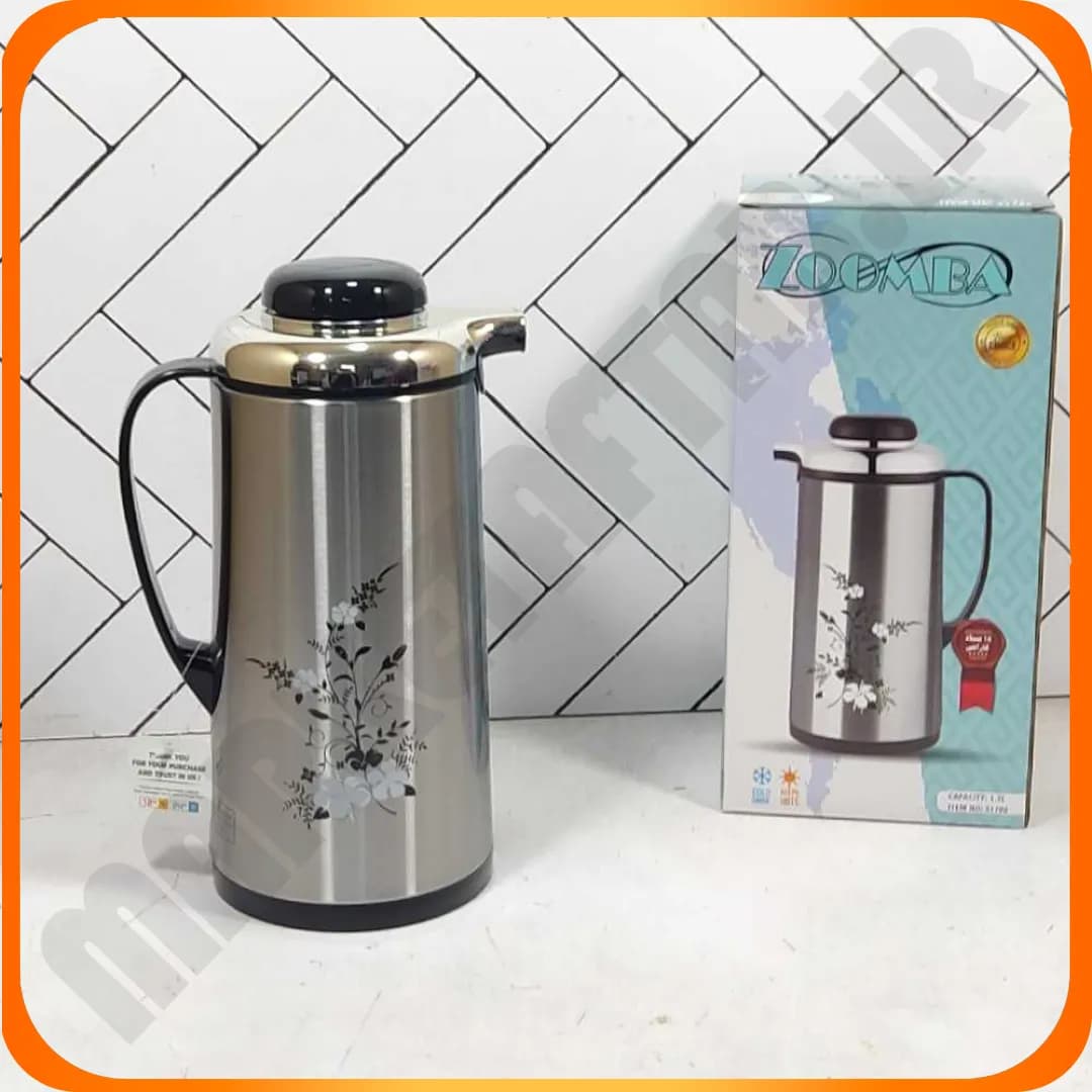 فلاکس 1/3 لیتری شیشه صورتی S1700C شکوفه زومبا