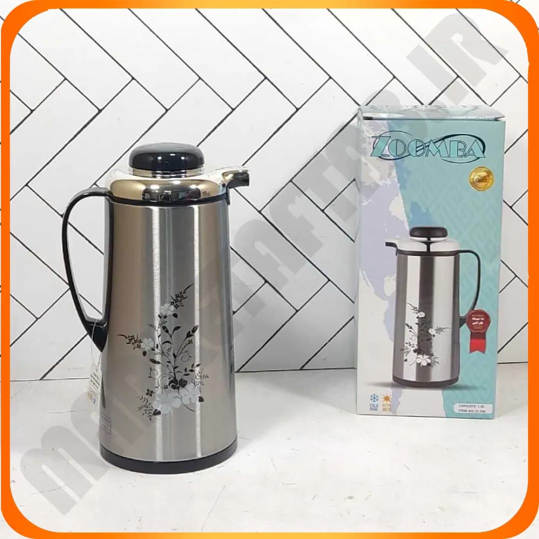 فلاکس 1/6 لیتری شیشه صورتی S1700C شکوفه زومبا