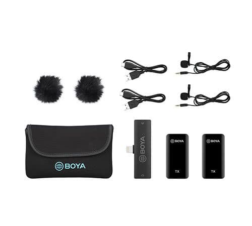 میکروفون بی سیم یقه ای بویا سازگار با اپل Boya BY-XM6-S4 — تصویر ۵
